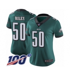 Women's Philadelphia Eagles #50 Duke Riley Midnight Green Team Color Vapor Untouchable Limited Player 100th Season Football Jersey