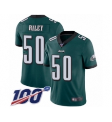 Youth Philadelphia Eagles #50 Duke Riley Midnight Green Team Color Vapor Untouchable Limited Player 100th Season Football Jersey