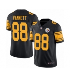 Men's Pittsburgh Steelers #88 Nick Vannett Limited Black Rush Vapor Untouchable Football Jersey