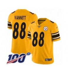 Youth Pittsburgh Steelers #88 Nick Vannett Limited Gold Inverted Legend 100th Season Football Jersey