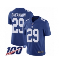 Youth New York Giants #29 Deone Bucannon Royal Blue Team Color Vapor Untouchable Limited Player 100th Season Football Jersey