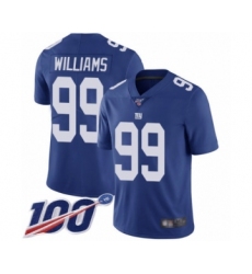 Men's New York Giants #99 Leonard Williams Royal Blue Team Color Vapor Untouchable Limited Player 100th Season Football Jersey