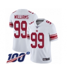 Men's New York Giants #99 Leonard Williams White Vapor Untouchable Limited Player 100th Season Football Jersey