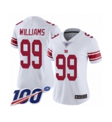 Women's New York Giants #99 Leonard Williams White Vapor Untouchable Limited Player 100th Season Football Jersey