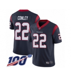 Youth Houston Texans #22 Gareon Conley Navy Blue Team Color Vapor Untouchable Limited Player 100th Season Football Jersey