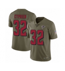 Youth Atlanta Falcons #32 Johnathan Cyprien Limited Olive 2017 Salute to Service Football Jersey
