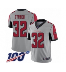 Youth Atlanta Falcons #32 Johnathan Cyprien Limited Silver Inverted Legend 100th Season Football Jersey
