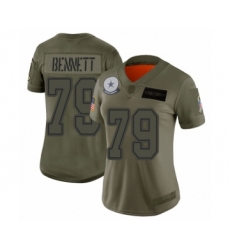 Women's Dallas Cowboys #79 Michael Bennett Limited Olive 2019 Salute to Service Football Jersey