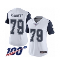 Women's Dallas Cowboys #79 Michael Bennett Limited White Rush Vapor Untouchable 100th Season Football Jersey