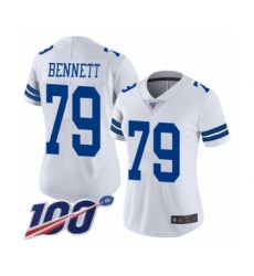 Women's Dallas Cowboys #79 Michael Bennett White Vapor Untouchable Limited Player 100th Season Football Jersey