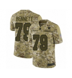 Youth Dallas Cowboys #79 Michael Bennett Limited Camo 2018 Salute to Service Football Jersey