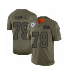 Youth Dallas Cowboys #79 Michael Bennett Limited Olive 2019 Salute to Service Football Jersey