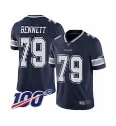 Youth Dallas Cowboys #79 Michael Bennett Navy Blue Team Color Vapor Untouchable Limited Player 100th Season Football Jersey