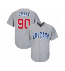 Youth Chicago Cubs #90 Justin Steele Authentic Grey Road Cool Base Baseball Player Jersey