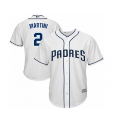 Youth San Diego Padres #2 Nick Martini Authentic White Home Cool Base Baseball Player Jersey