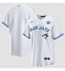 Men's Toronto Blue Jays Blank White 2025 World Series Home Cool Base Stitched Baseball Jersey