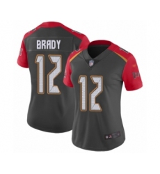 Women's Tampa Bay Buccaneers #12 Tom Brady Limited Gray Inverted Legend Football Jersey