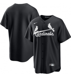 Men's St. Louis Cardinals Blank Black Lights Out Limited Stitched Baseball Jersey