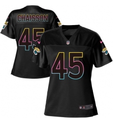 Women's Jacksonville Jaguars #45 K'Lavon Chaisson Black NFL Fashion Game Jersey