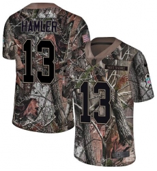 Men's Denver Broncos #13 KJ Hamler Camo Stitched Limited Rush Realtree Jersey