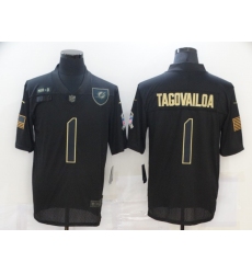 Men's Miami Dolphins #1 Tua Tagovailoa Black Nike 2020 Salute To Service Limited Jersey Men's Miami Dolphins #1 Tua Tagovailoa Black Nike 2020 Salute To Service Limited Jersey