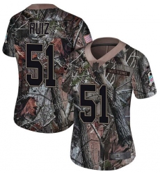 Women's New Orleans Saints #51 Cesar Ruiz Camo Stitched NFL Limited Rush Realtree Jersey