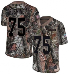 Nike New York Giants #75 Cameron Fleming Camo Men's Stitched NFL Limited Rush Realtree Jersey