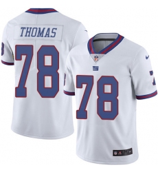 Youth New York Giants #78 Andrew Thomas White Stitched NFL Limited Rush Jersey