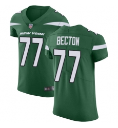 Men's New York Jets #77 Mekhi Becton Green Team Color Stitched Vapor Untouchable Elite Jersey