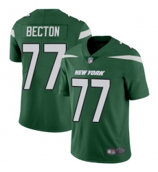 Men's New York Jets #77 Mekhi Becton Green Team Color Stitched Vapor Untouchable Limited Jersey
