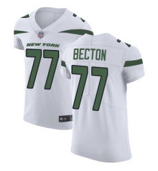Men's New York Jets #77 Mekhi Becton White Stitched New Elite Jersey
