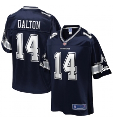Men's Dallas Cowboys #14 Andy Dalton NFL Pro Line Navy Team Player Jersey.webp