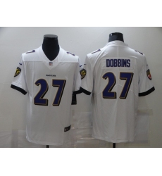 Men's Baltimore Ravens #27 J.K. Dobbins Nike White Limited Jersey