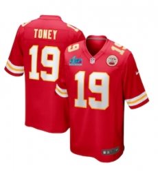 Men's Kansas City Chiefs #19 Kadarius Toney Nike Red Super Bowl LVII  Limited Jersey