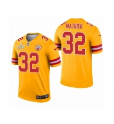 Youth Kansas City Chiefs #32 Tyrann Mathieu Gold 2021 Super Bowl LV Jersey
