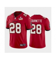 Men's Tampa Bay Buccaneers #28 Leonard Fournette Red Super Bowl LV Jersey