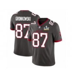 Men's Tampa Bay Buccaneers #87 Pewter Jersey 2021 Super Bowl LV