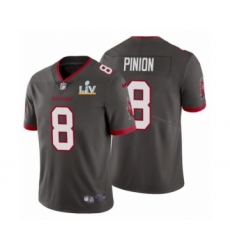 Women's Tampa Bay Buccaneers #8 Bradley Pinion Pewter 2021 Super Bowl LV Jersey