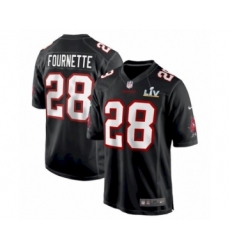 Youth Tampa Bay Buccaneers #28 Leonard Fournette Black game Super Bowl LV Jersey