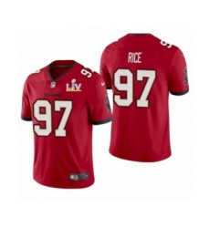 Youth Tampa Bay Buccaneers #97 Simeon Rice Red 2021 Super Bowl LV Jersey