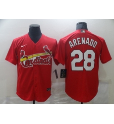 Men's St. Louis Cardinals #28 Nolan Arenado Nike Red Alternate Official Replica Player Jersey