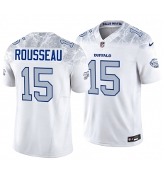 Men's Buffalo Bills #15 Gregory Rousseau White 2025 F.U.S.E. “Rivalries” Vapor Untouchable Limited Stitched Football Jersey