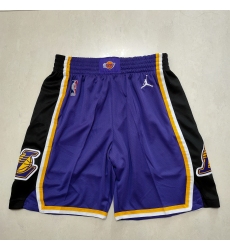 Men's Los Angeles Lakers Purple Throwback Shorts