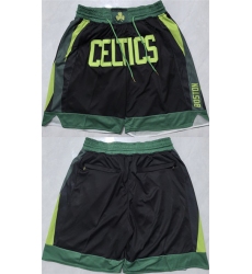 Mens Boston Celtics Black Shorts (Run Small)