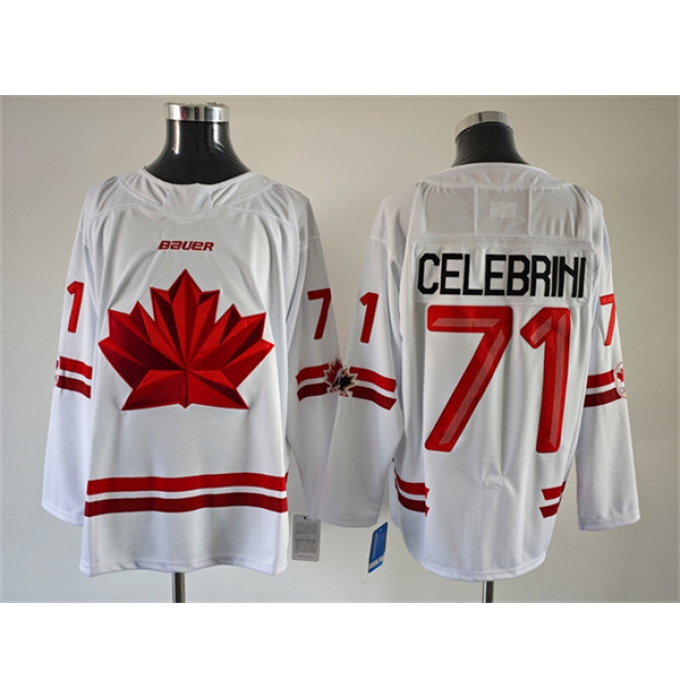 Men's Canada Hockey #71 Anthony Cirelli White Stitched Jersey