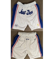 Men's Philadelphia 76ers White 1996-1997 Shorts (Run Small)