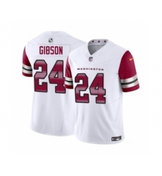 Men's Nike Washington Commanders #24 Antonio Gibson White 2023 F.U.S.E. Vapor Limited Football Stitched Jersey