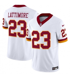 Men's Washington Commanders #23 Marshon Lattimore White 2025 F.U.S.E. Throwback Vapor Limited Football Stitched Jersey