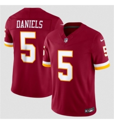 Men's Washington Commanders #5 Jayden Daniels Burgundy 2026 F.U.S.E. Vapor Limited Football Stitched Jersey