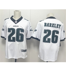 Men's Philadelphia Eagles #26 Saquon Barkley White 2024 New Vapor Untouchable Limited Football Stitched Jersey